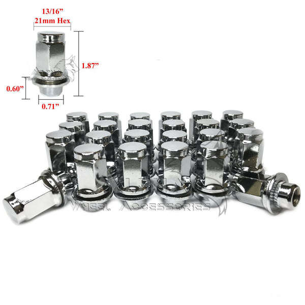 24 Toyota OEM Factory Mag Lug Nuts 12x1.5 Chrome TRD 4Runner 1