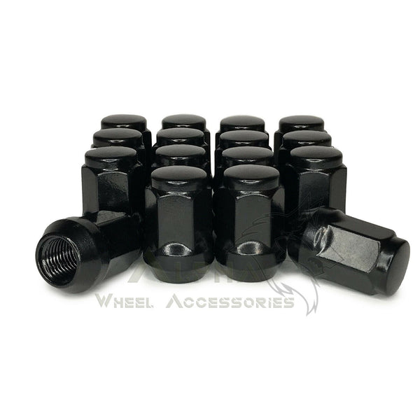 GAsupply Black Lug Nuts, 1/2-20 Closed End Bulge Acorn
