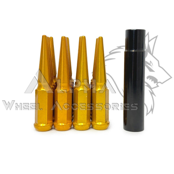 thumbnail image 2 of Lava Autoparts 20x Red Spike Lug Nuts – 9/16-18 Thread – 7-Point Spline – Conical Seat – SCM Steel 2 of 5