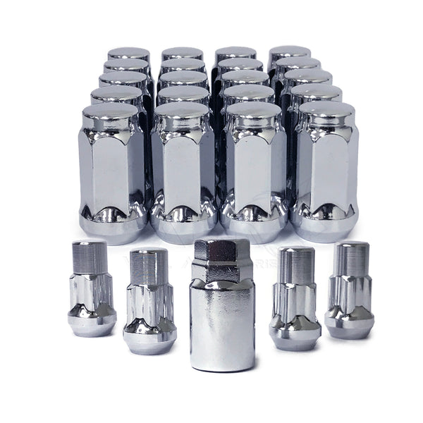 Find 20 Chrome Spline Lug Bolts Cone 14x1.5 1.1 28mm BMW 7 Mercedes C E S SL CL CLS In Garden - Foto 4