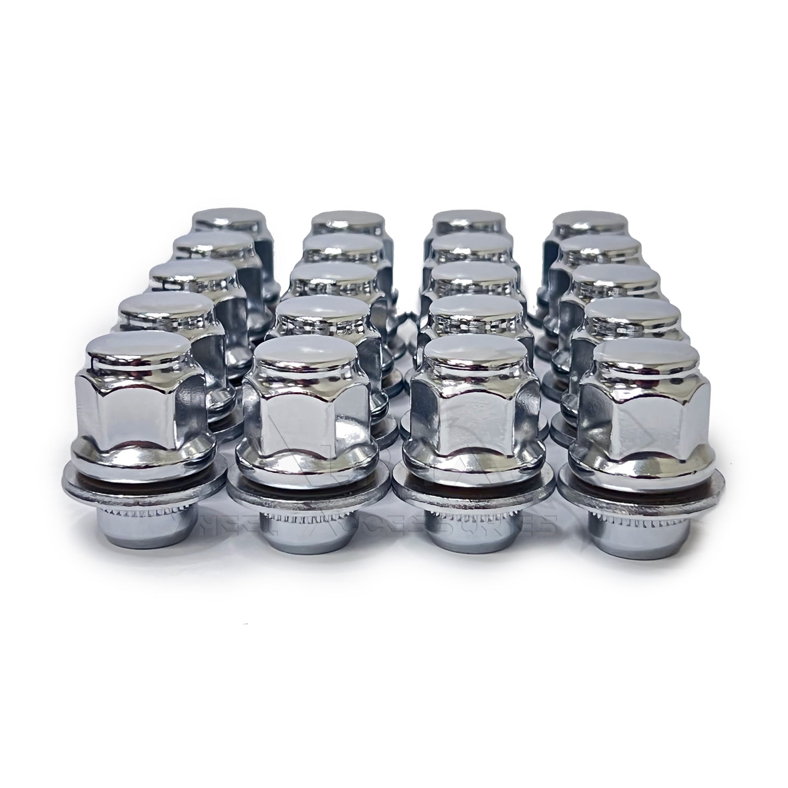 Genuine OEM Toyota Factory Lug Nut – 12mm X 1.5, Chrome, Built-in Washer, Made In Japan