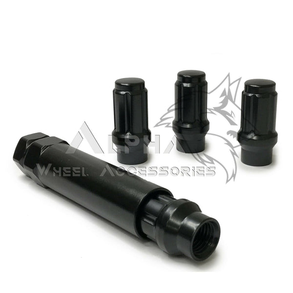 20 Black Tuner Racing ET Spline Lug Nuts For Aftermarket Wheels 12x1.5 ...