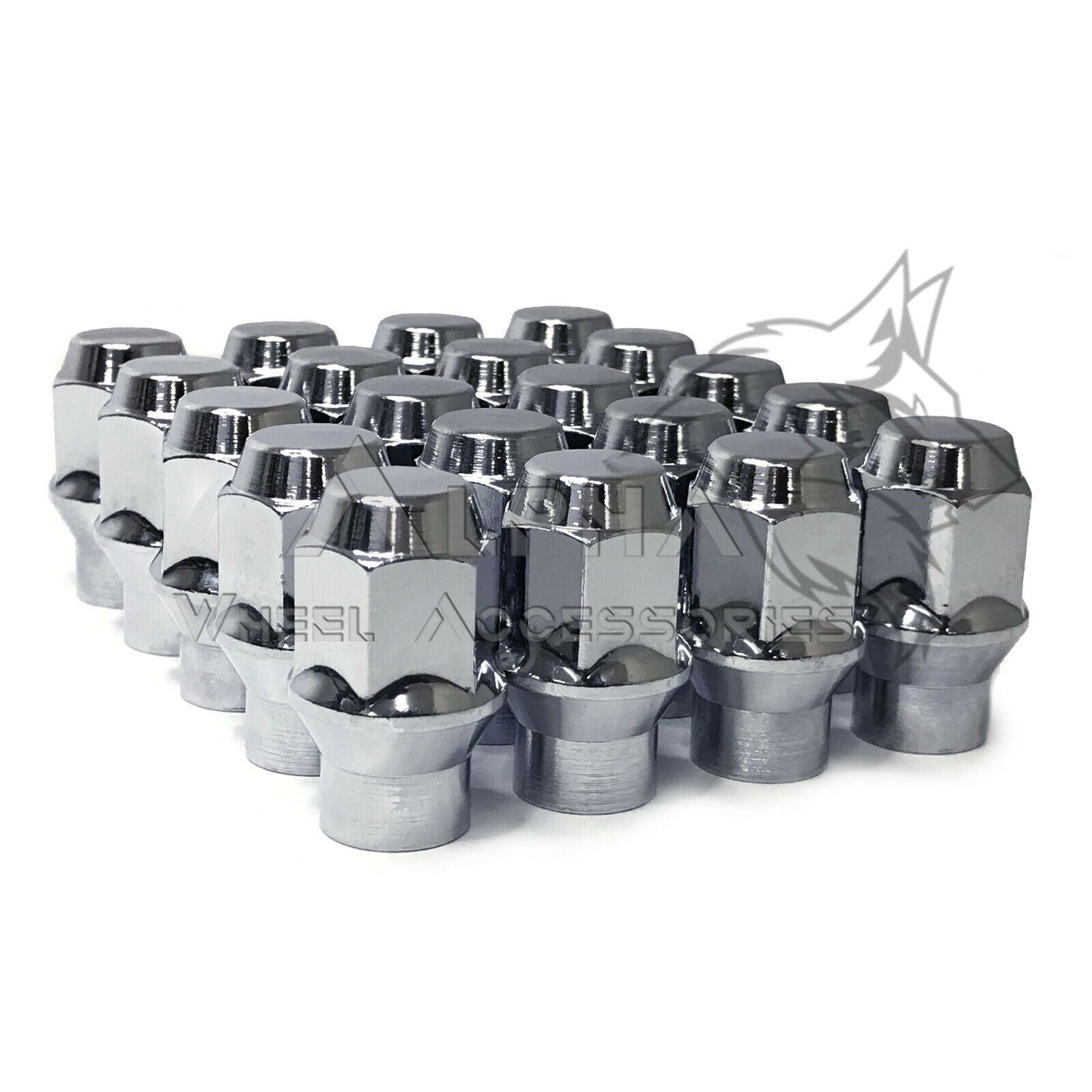 20 Chrome 12x1.25 Extended Thread Lug Nuts Tapered Conical For Nissan ...
