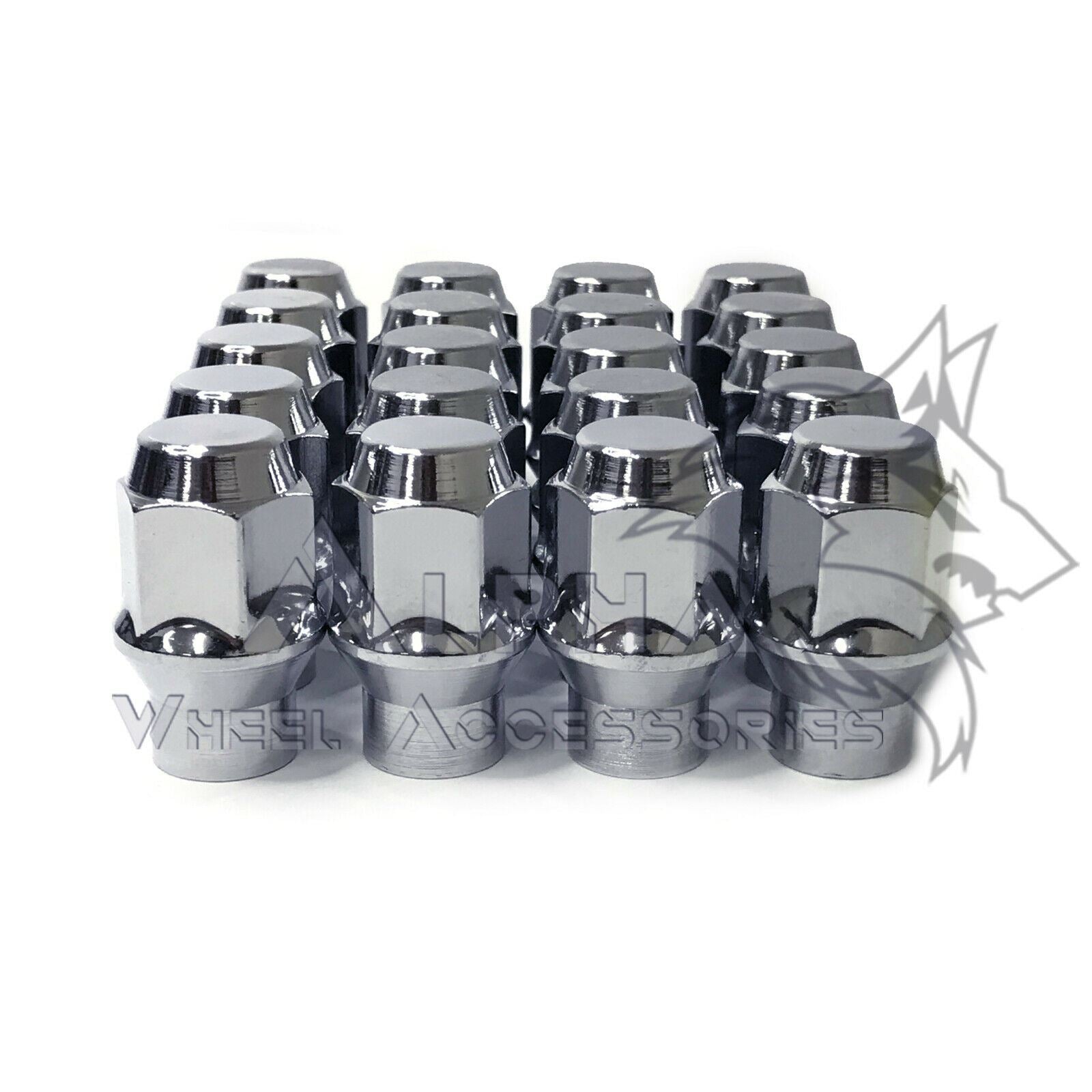 20-Piece Chrome Mag Seat Lug Nuts - 12x1.25 Thread For Nissan & Infiniti Factory Wheels