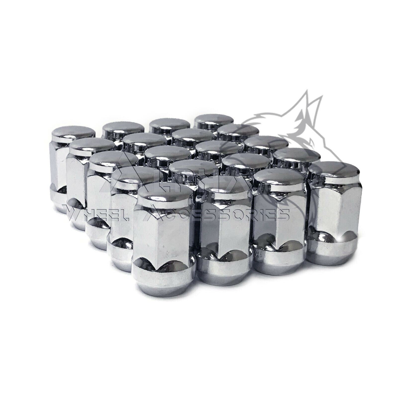 thumbnail image 2 of CTM 24-Pack Chrome 14x1.5 ET Style Open End Lug Nuts - Bulge Acorn Fit Ford Chevy GMC 2 of 4