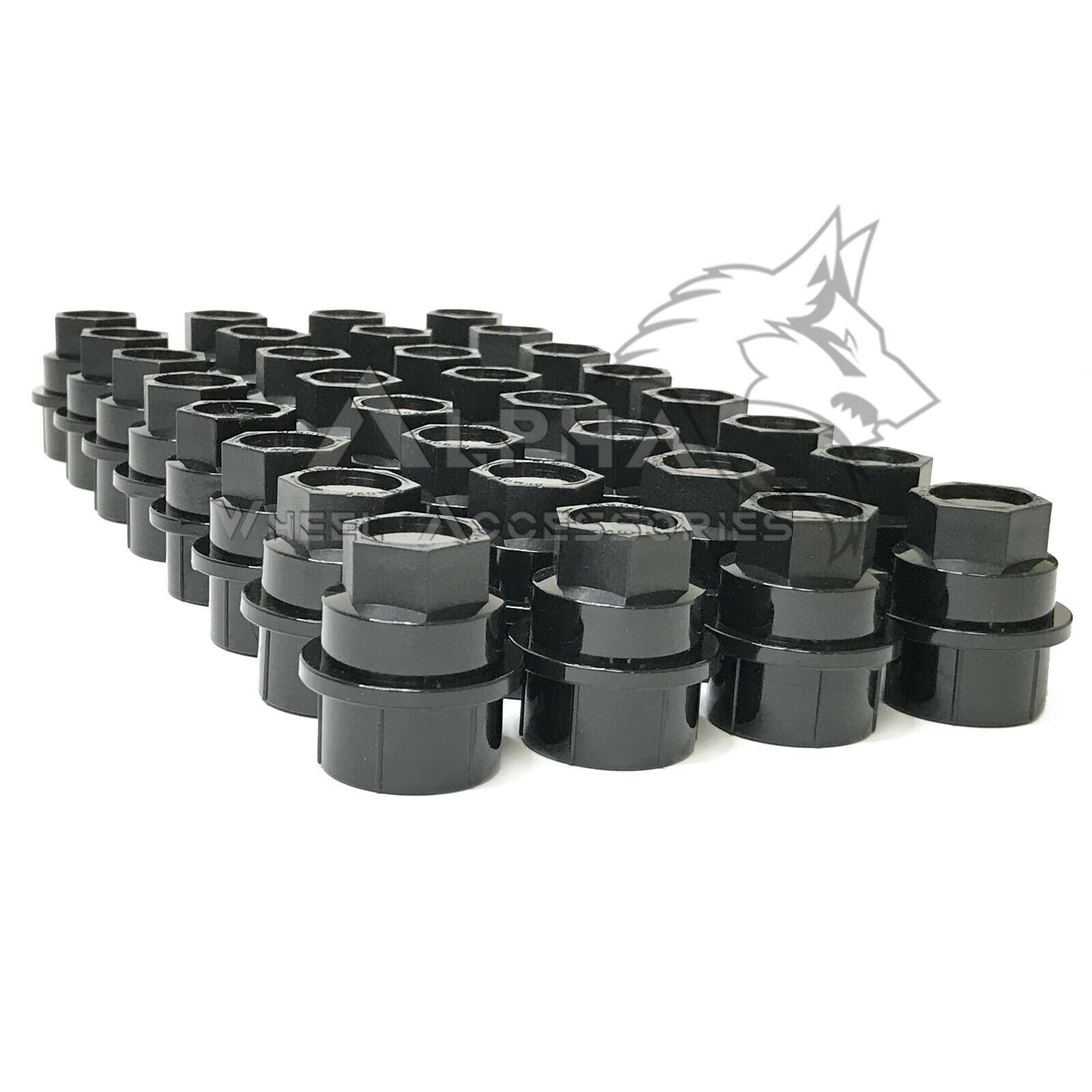 32 Black Wheel Lug Nut Covers Caps For Chevy GMC Silverado 2500 3500 H Alpha Wheel Accessories