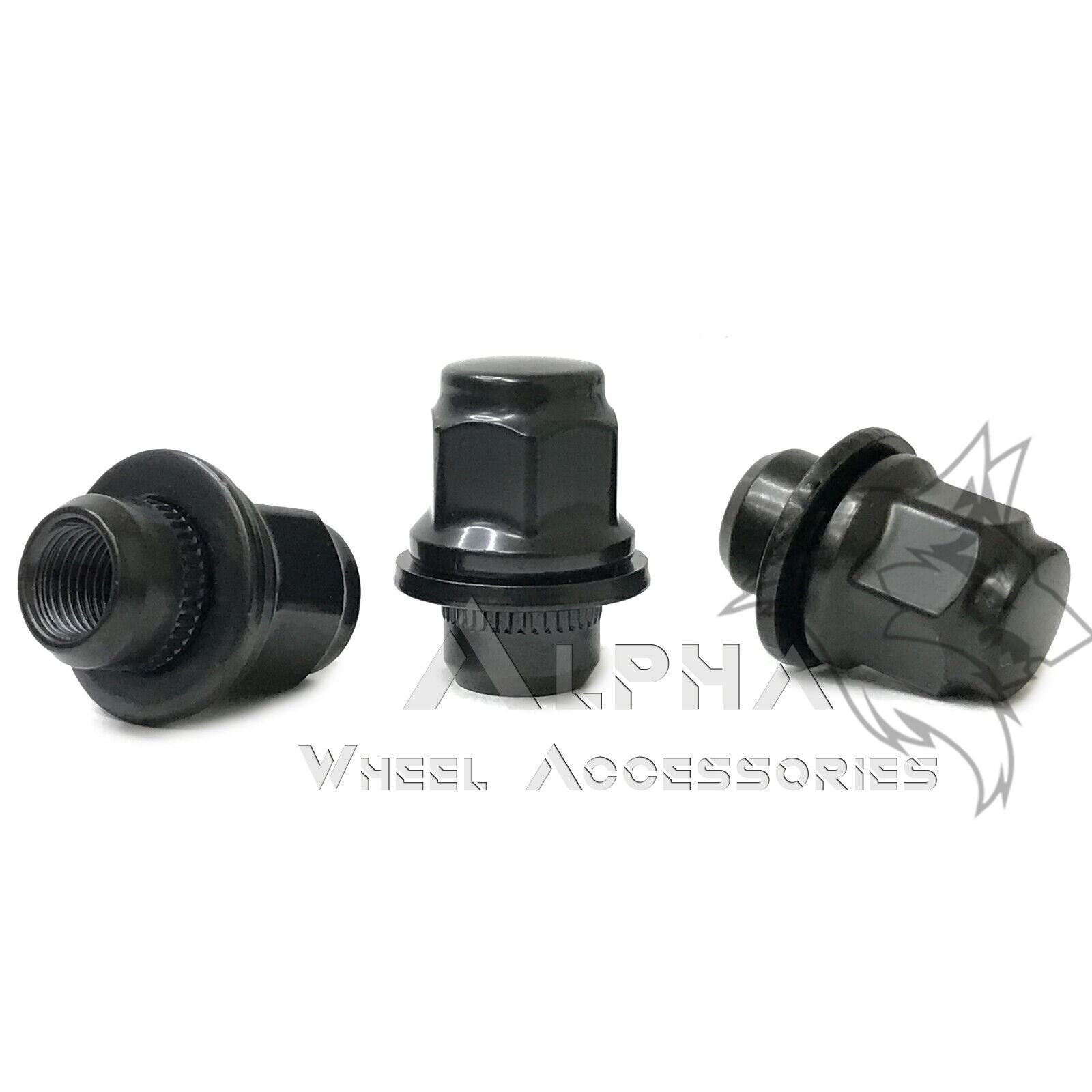 Set Of 24 Black Mag Lug Nuts With Locks – 12x1.5 Thread For Toyota 4Runner & Tacoma